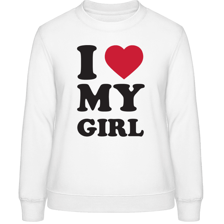 I Heart My Girl Frauen Sweatshirt contain pic