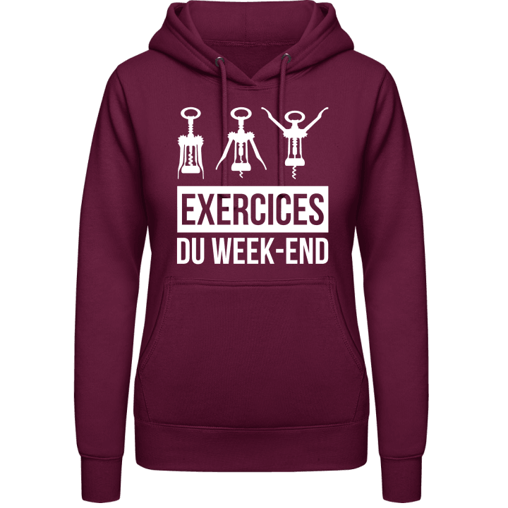 Exercises du week-end Frauen Kapuzenpulli contain pic