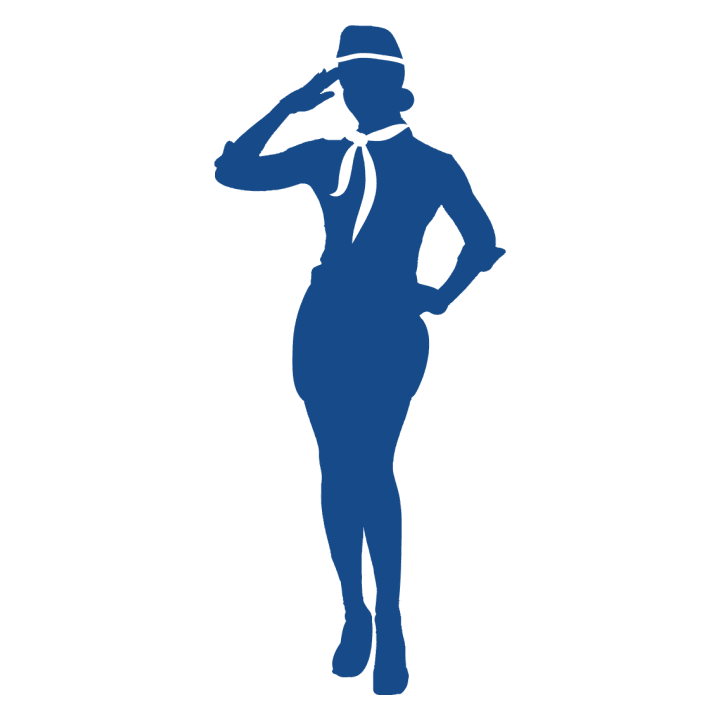 Stewardess Silhouette Vrouwen Lange Mouw Shirt 0 image