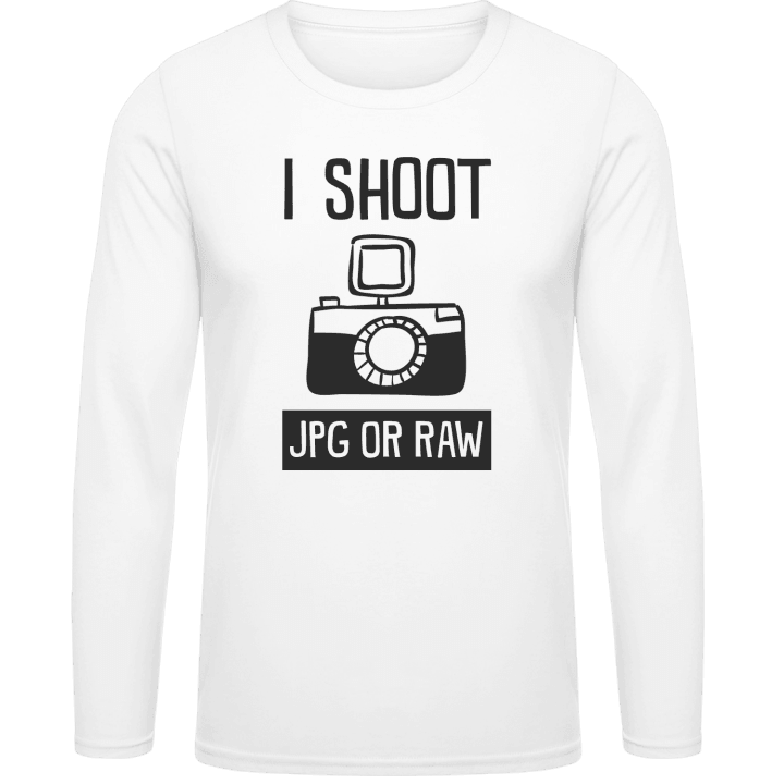 I Shoot JPG Or RAW T-shirt à manches longues contain pic