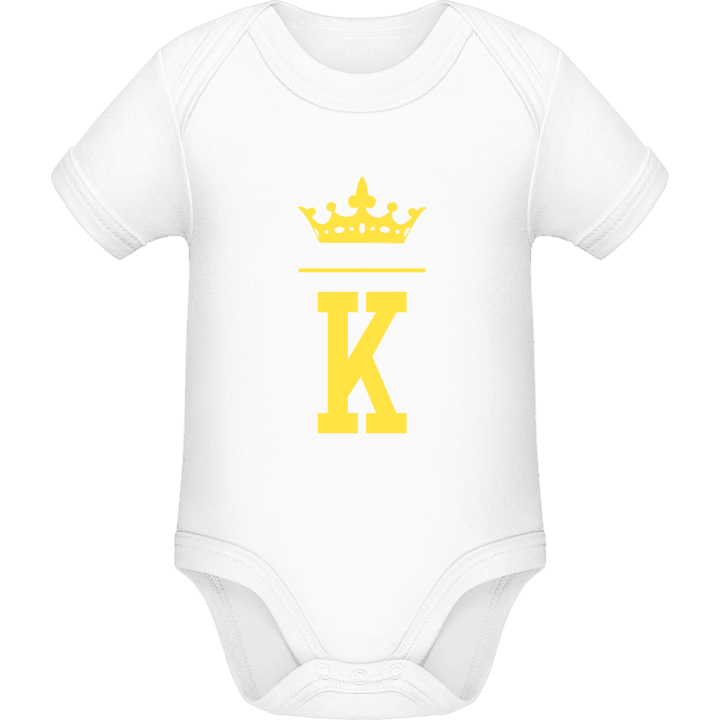 K Name Initial Baby Strampler contain pic