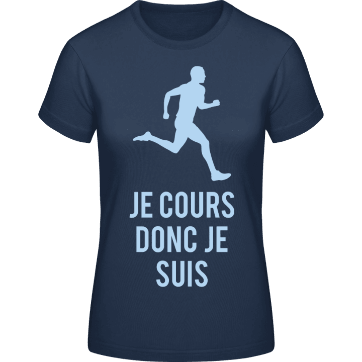 Je cours donc je suis Vrouwen T-shirt contain pic