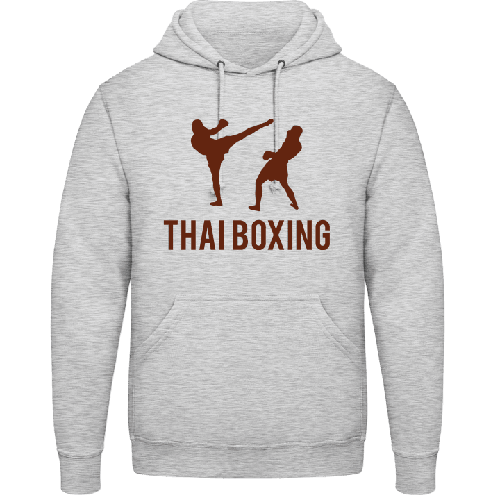 Thai Boxing Silhouette Felpa con cappuccio contain pic