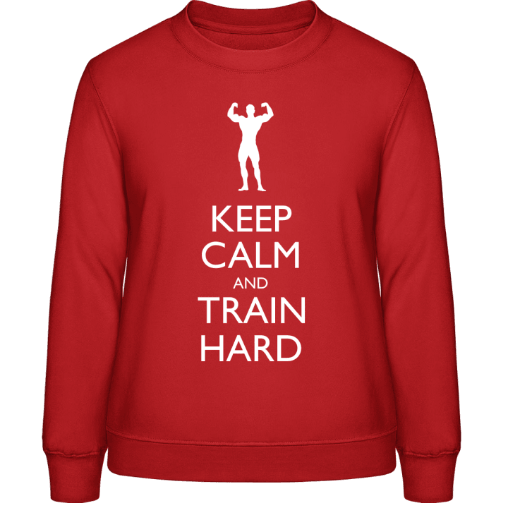 Keep Calm and Train Hard Sweat-shirt pour femme contain pic
