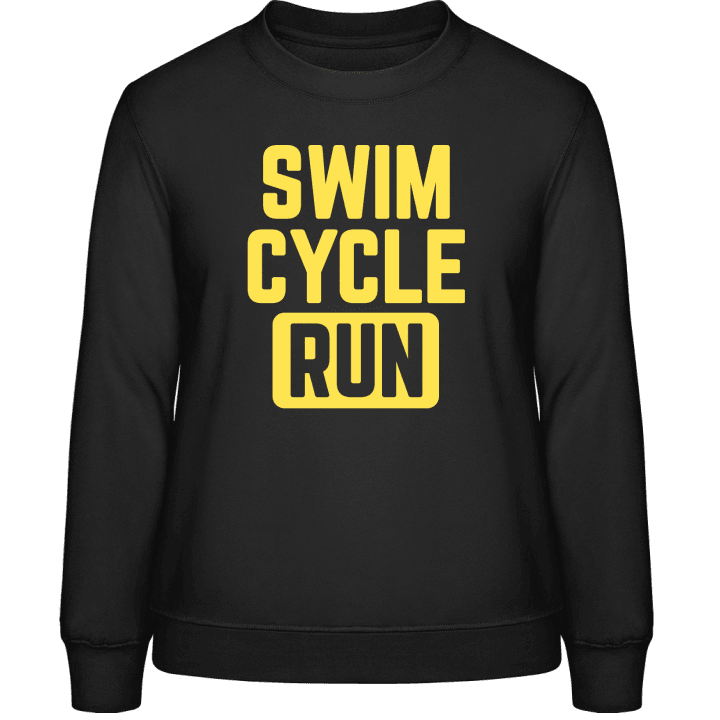 Swim Cycle Run Sweat-shirt pour femme contain pic