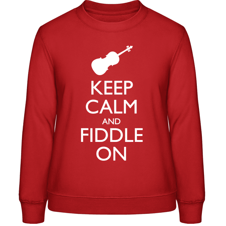 Keep Calm And Fiddle On Sweat-shirt pour femme contain pic