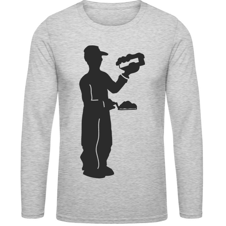 Bricklayer Silhouette Langarmshirt contain pic