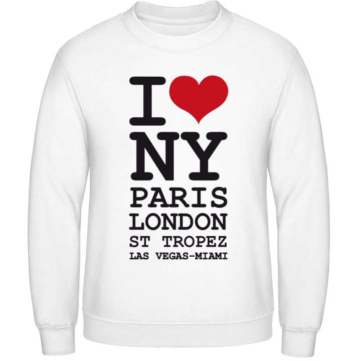 I Love NY Paris London Felpa contain pic