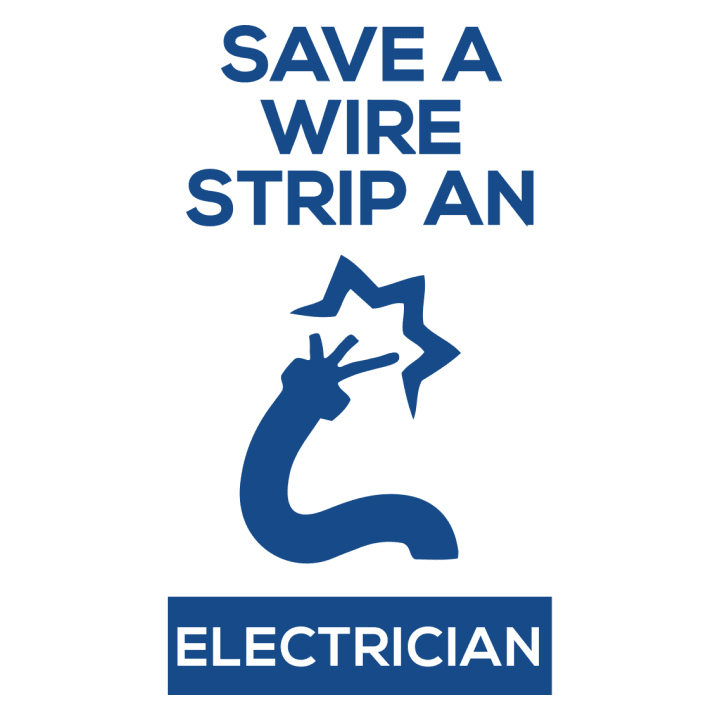 Save A Wire Strip An Electrician Langermet skjorte for kvinner 0 image