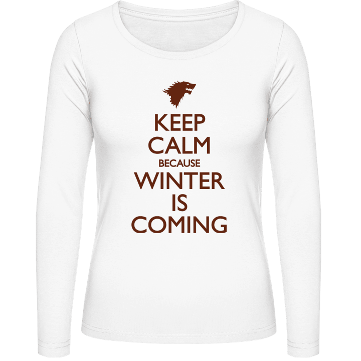 Keep Calm because Winter is coming Langermet skjorte for kvinner 0 image