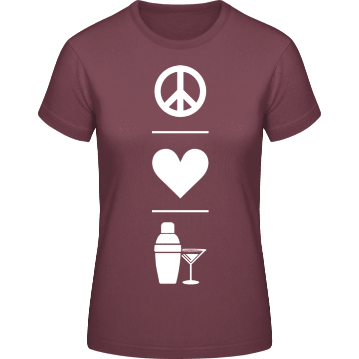 Peace Love Cocktail Mixing T-shirt för kvinnor 0 image