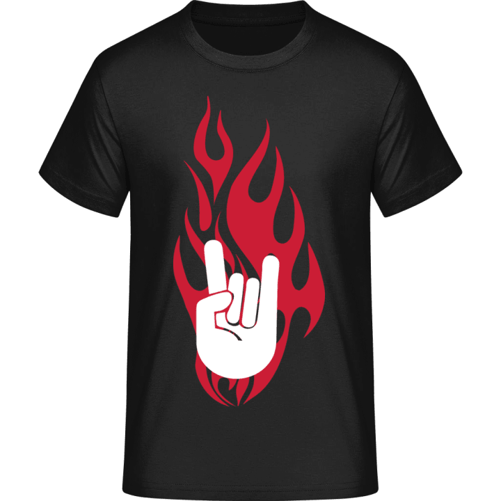 Rock On Hand in Flames T-Shirt contain pic