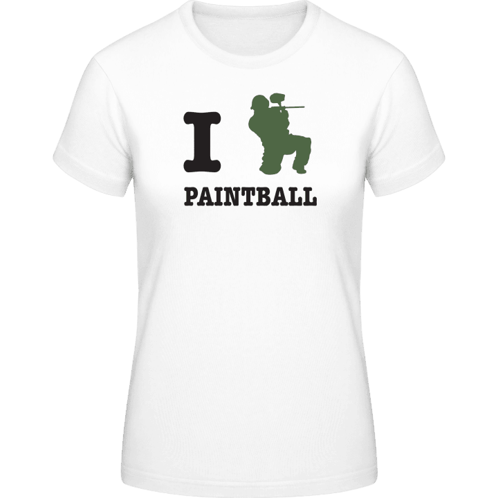 I Love Paintball T-skjorte for kvinner contain pic