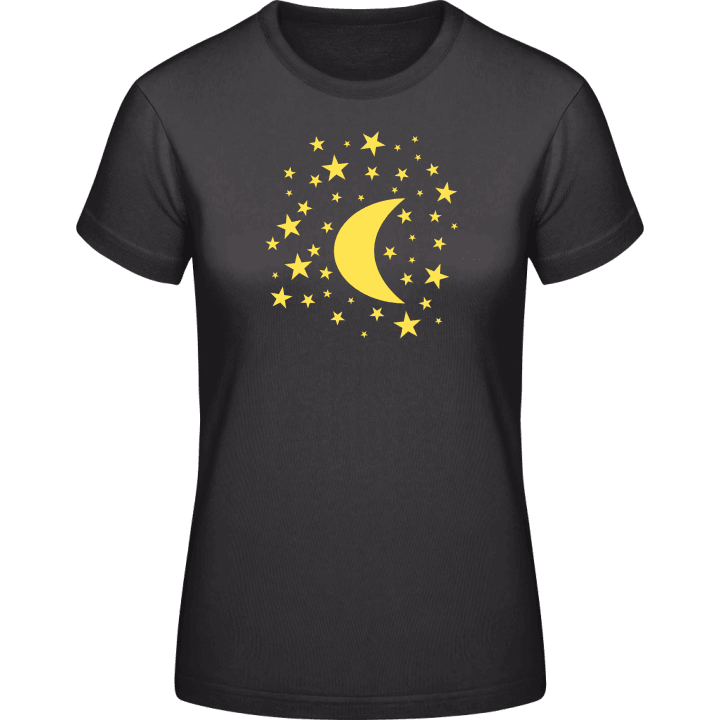 Half Moon With Stars T-shirt för kvinnor 0 image