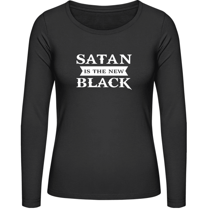 Satan Is The New Black Vrouwen Lange Mouw Shirt contain pic