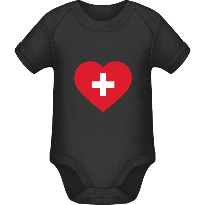 Switzerland Heart Flag Baby romper kostym contain pic