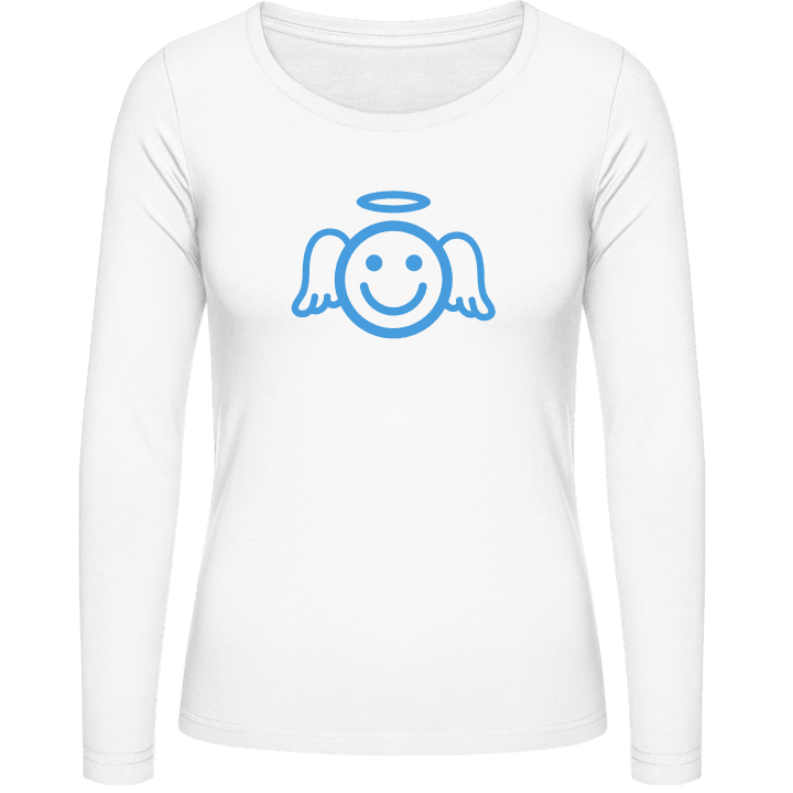 Angel Smiley Icon T-shirt à manches longues pour femmes contain pic