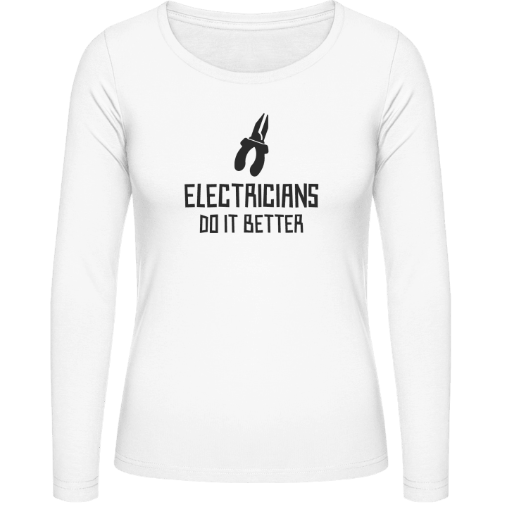 Electricians Do It Better Design Camicia donna a maniche lunghe contain pic