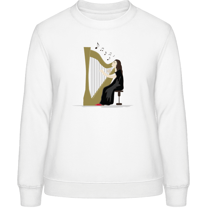 Harp Playing Woman Frauen Sweatshirt contain pic