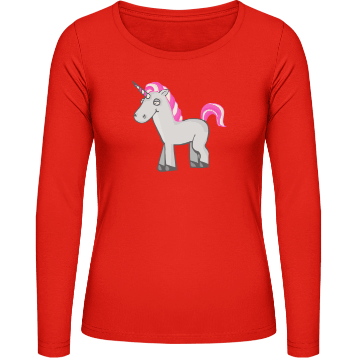 Unicorn Sweet Illustration Langærmet skjorte til kvinder 0 image