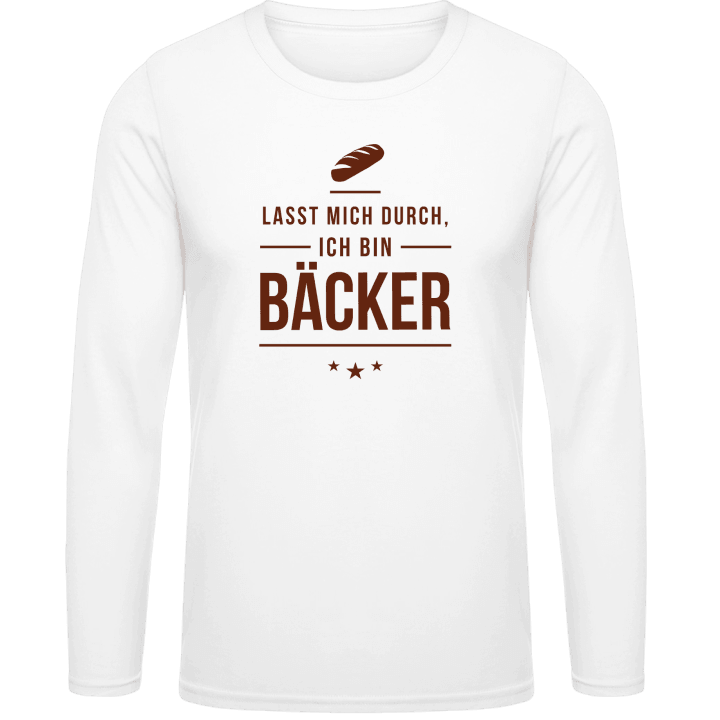 Lasst mich durch ich bin Bäcker T-shirt à manches longues contain pic