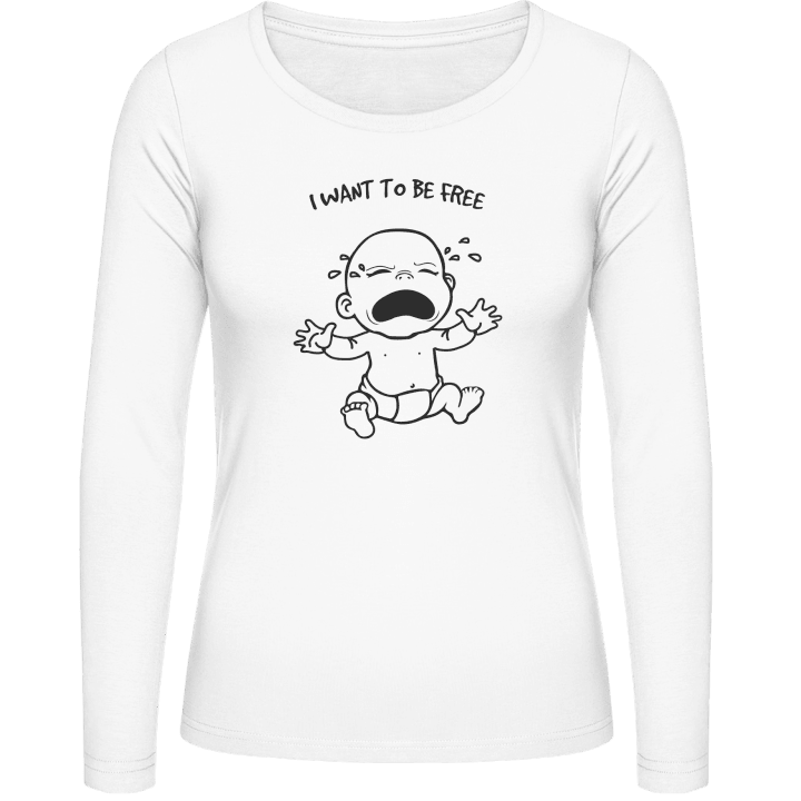 I Want To Be Free Baby Outline T-shirt à manches longues pour femmes 0 image