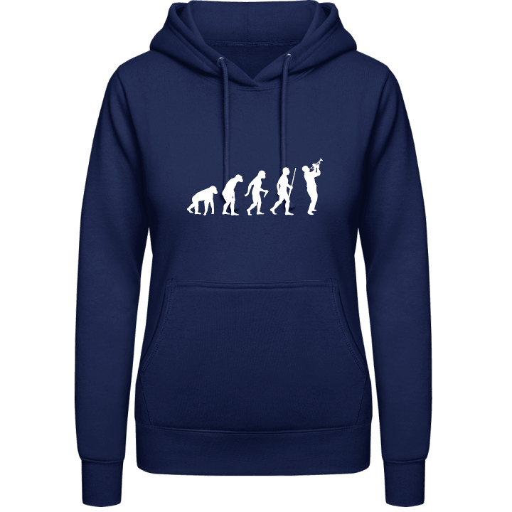 Trumpet Player Evolution Women Hoodie contain pic