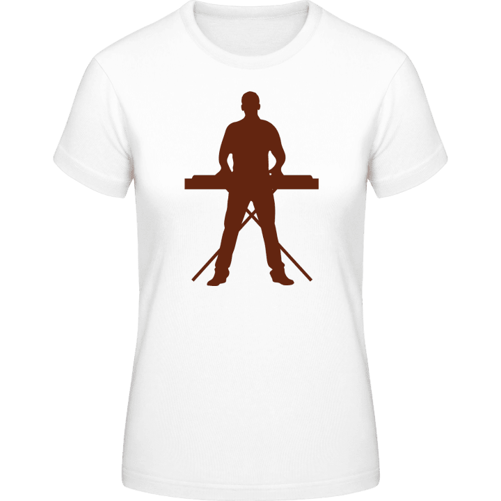 Keyboard Player Silhouette Vrouwen T-shirt contain pic