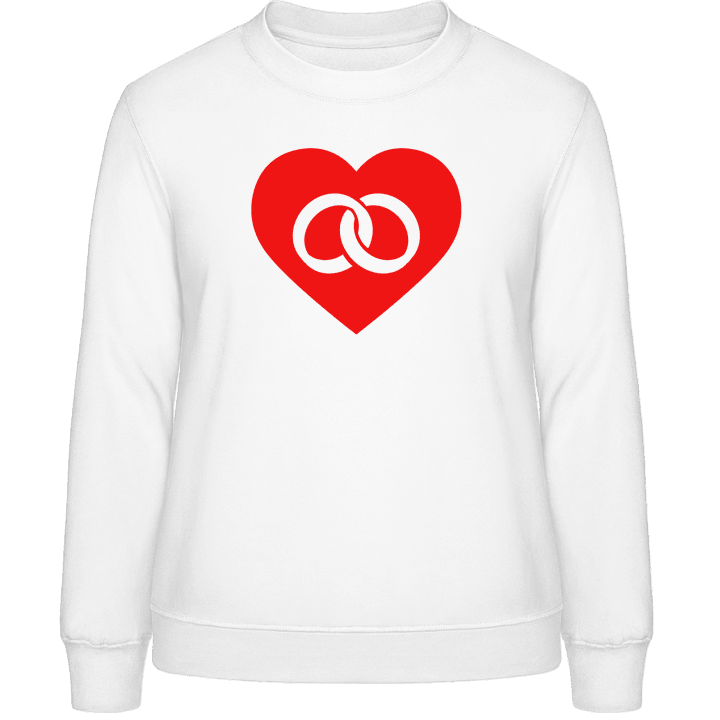 Wedding Rings In Heart Frauen Sweatshirt contain pic