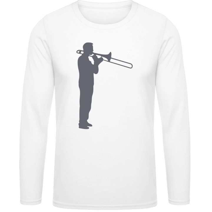 Trombonist Silhouette Long Sleeve Shirt contain pic