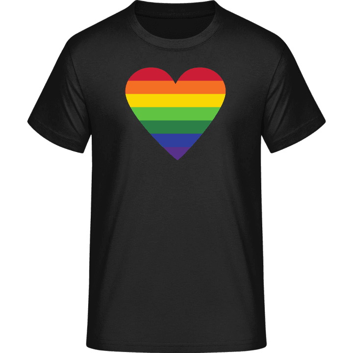 Rainbow Heart Stripes T-Shirt contain pic