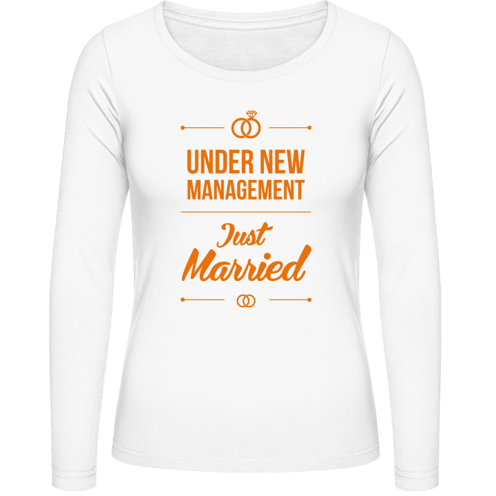 Just Married Under New Management Camisa de manga larga para mujer contain pic