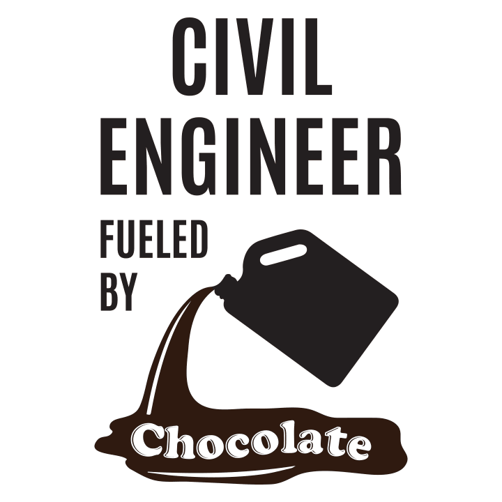 Civil Engineer Fueled By Chocolate Maglietta 0 image