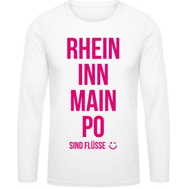Rhein Inn Main Po sind Flüsse Långärmad skjorta contain pic