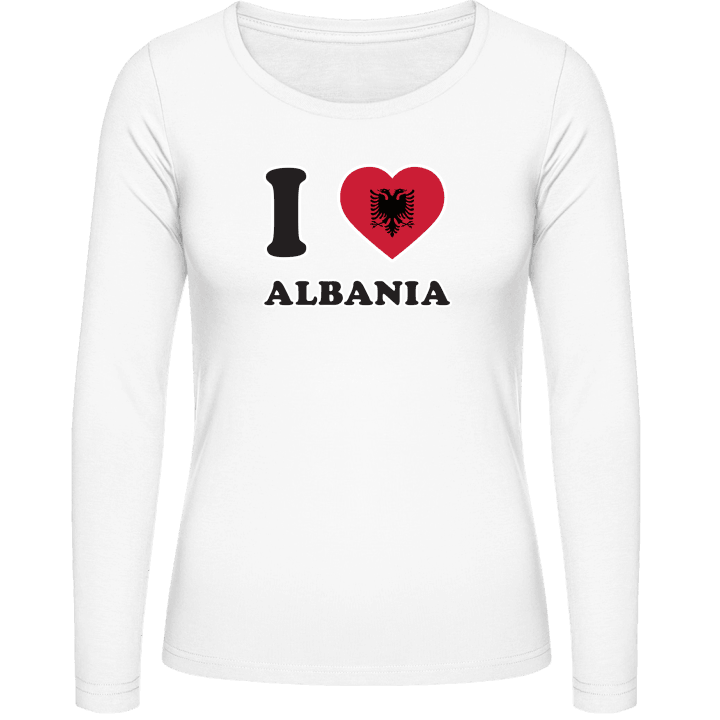 I Love Albania Langermet skjorte for kvinner 0 image