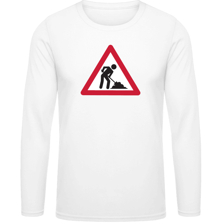 Construction Site Warning T-shirt à manches longues contain pic