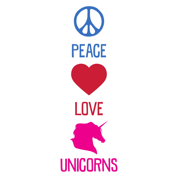 Peace Love Unicorns Hoodie för kvinnor 0 image