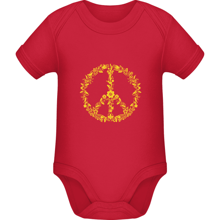 Peace Flowers Baby romper kostym contain pic