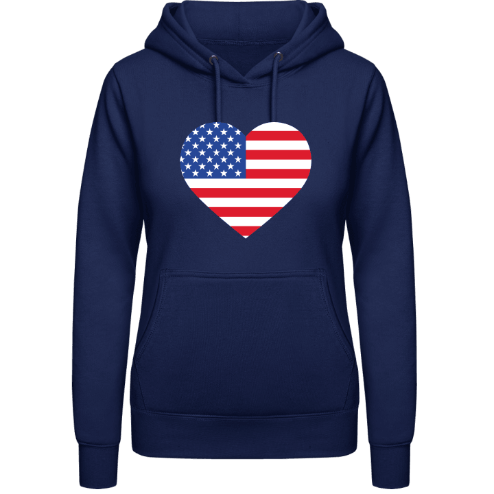 USA Heart Flag Vrouwen Hoodie contain pic