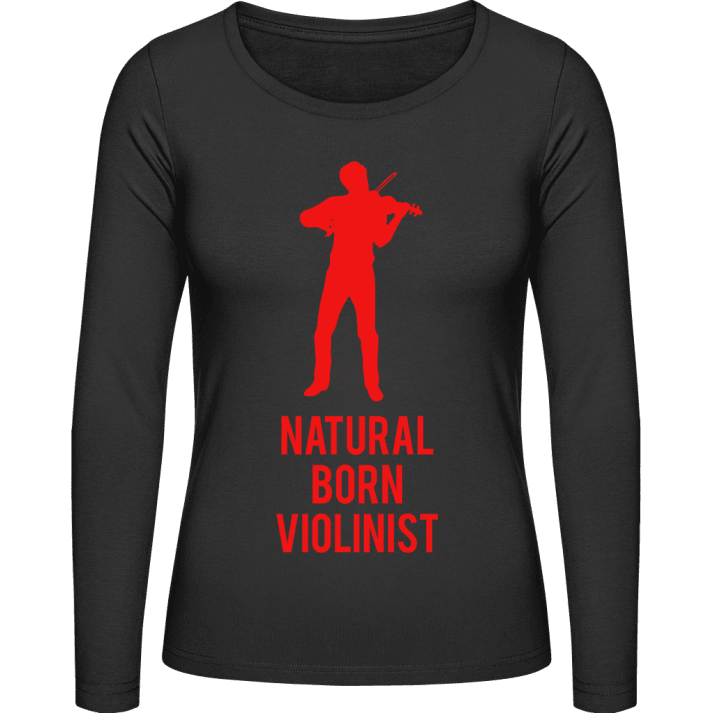 Natural Born Violinist Vrouwen Lange Mouw Shirt contain pic