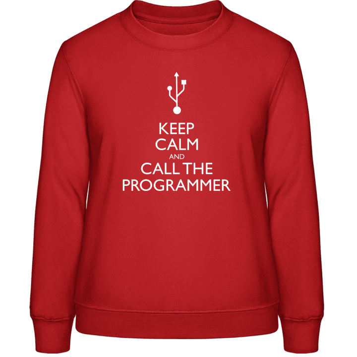 Keep Calm And Call The Programmer Frauen Sweatshirt contain pic