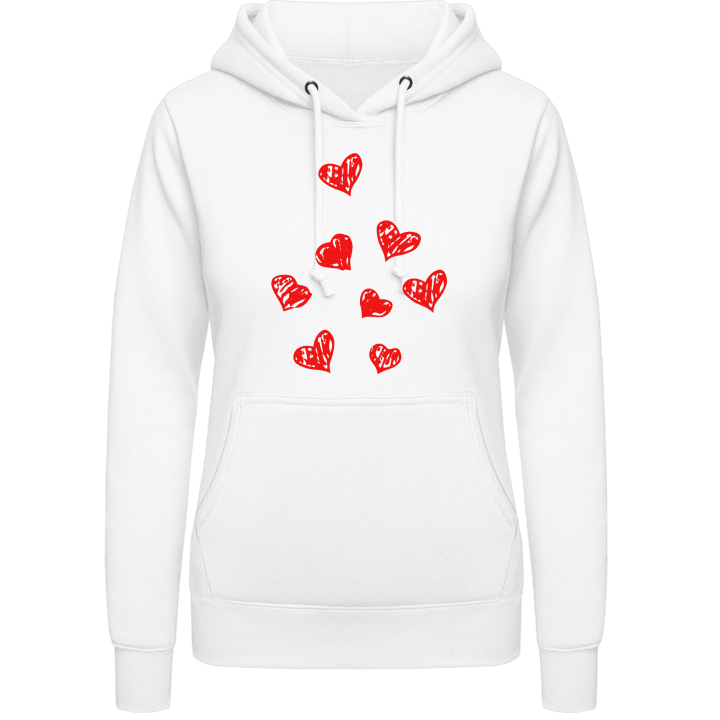 Hearts Drawing Women Hoodie contain pic