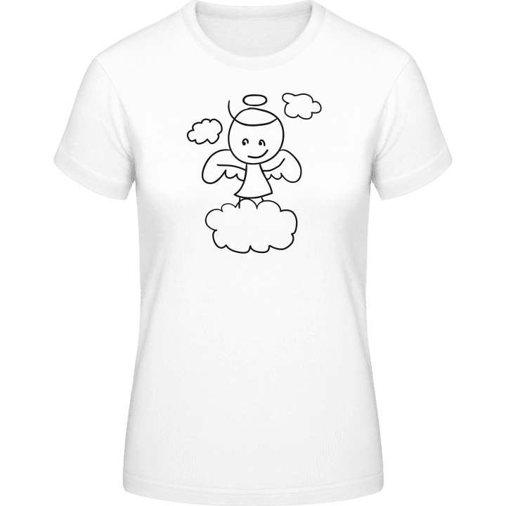 Cute Angel On Cloud Women T-Shirt contain pic