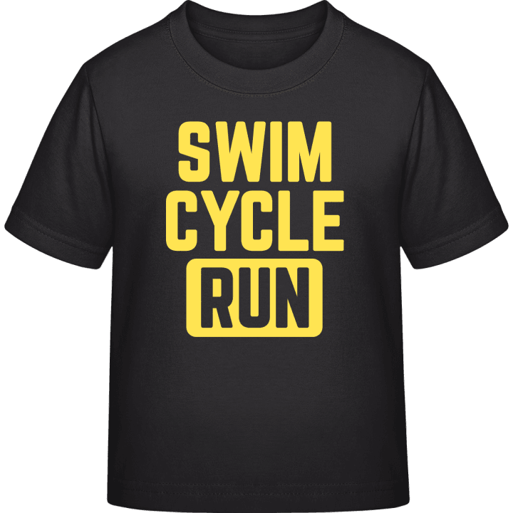 Swim Cycle Run T-skjorte for barn contain pic