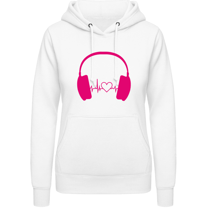 Headphone Beat and Heart Vrouwen Hoodie contain pic