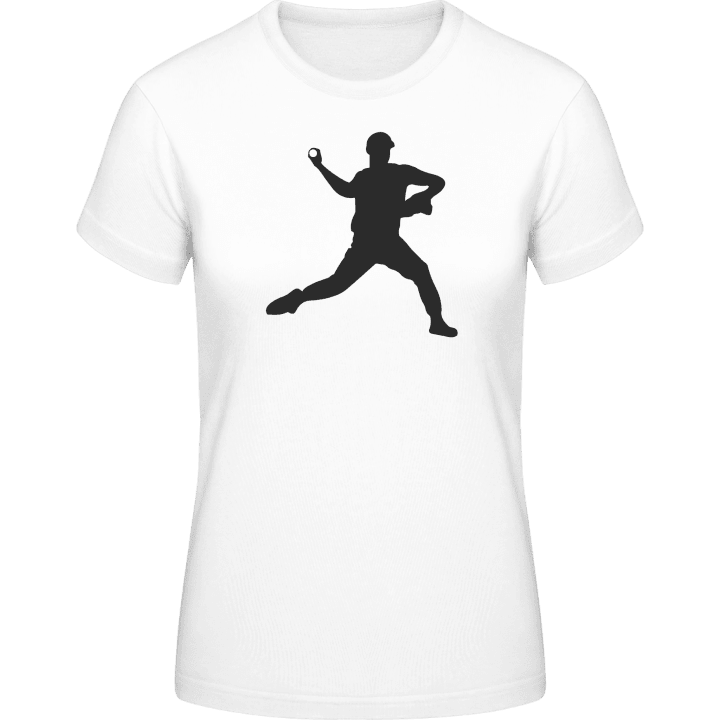 Baseball Player Silouette Vrouwen T-shirt contain pic