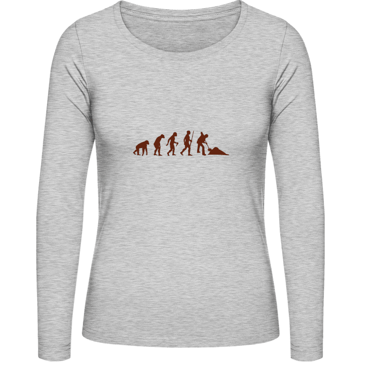Construction Worker Evolution Vrouwen Lange Mouw Shirt contain pic