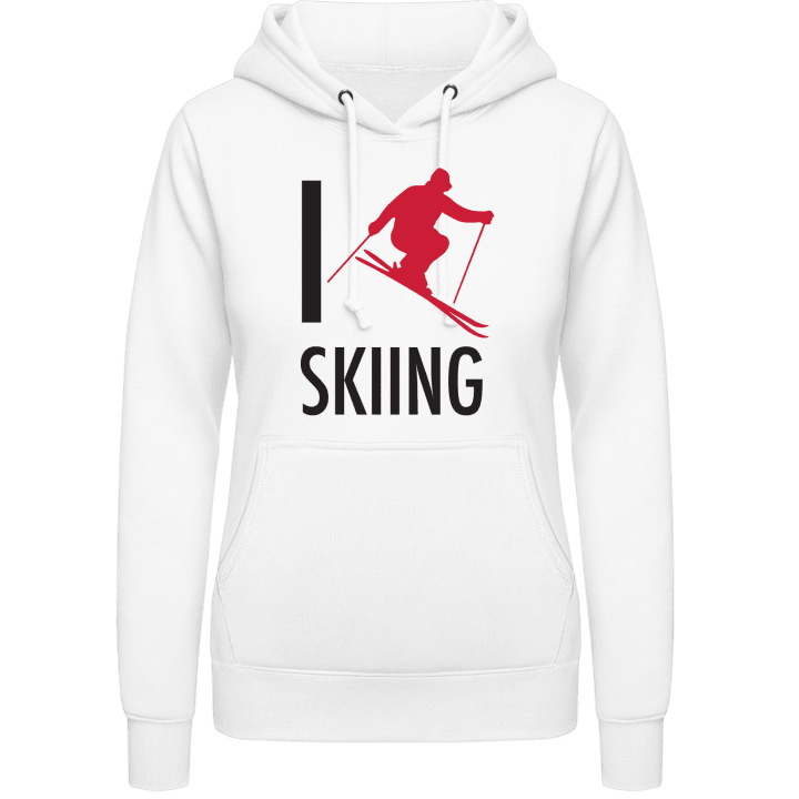 I Love Skiing Hoodie för kvinnor contain pic
