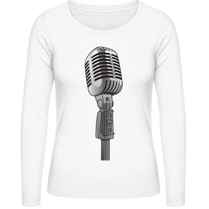 Microphone Logo T-shirt à manches longues pour femmes contain pic