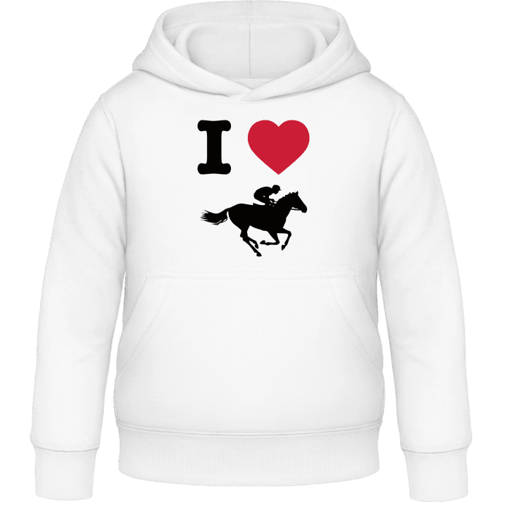 I Heart Horse Races Kids Hoodie contain pic